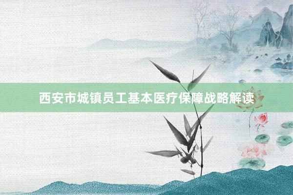 西安市城镇员工基本医疗保障战略解读